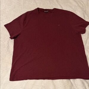 Michael Kors Men's Burgundy Short Sleeve Tee 3xl